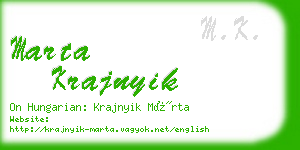 marta krajnyik business card